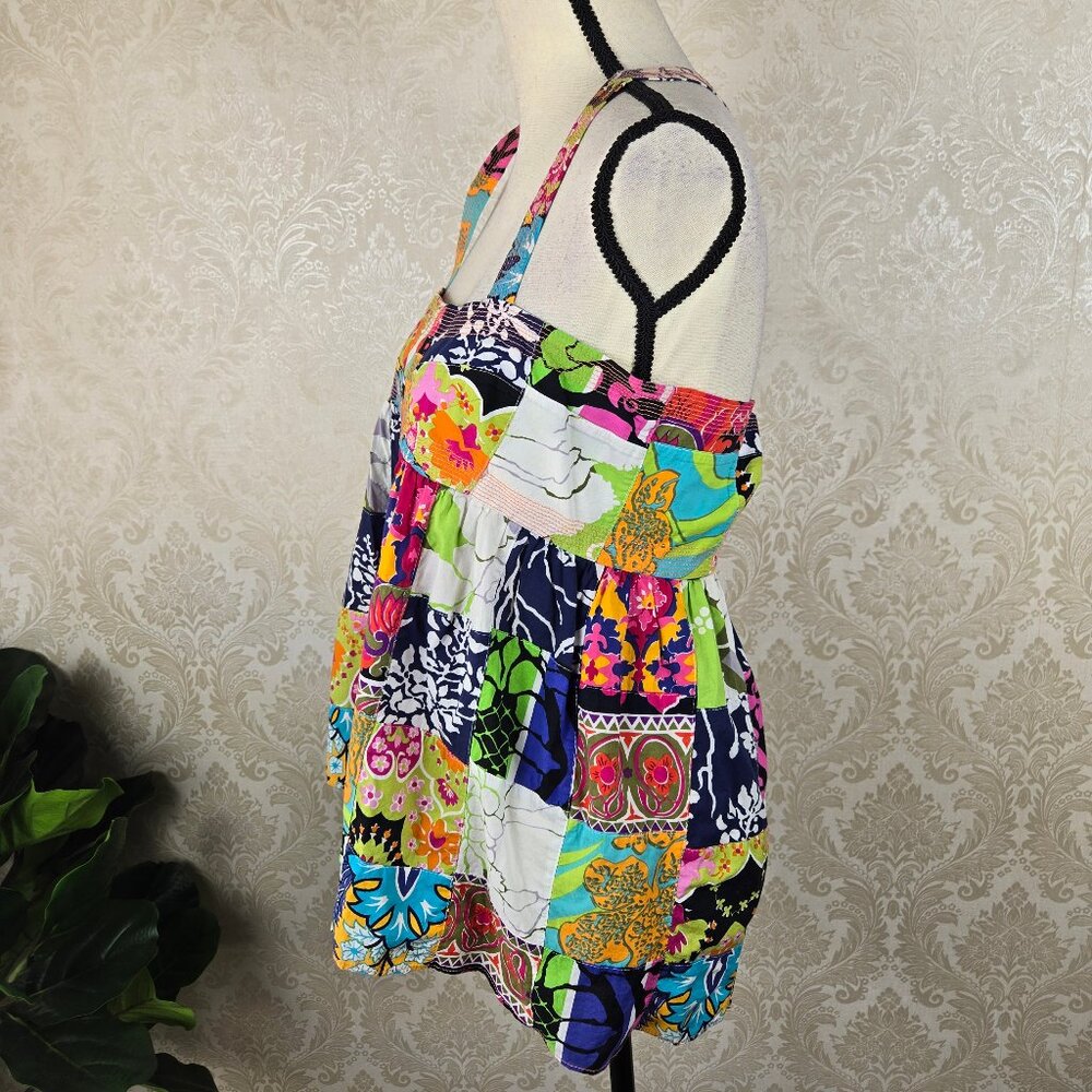 J. Crew Multicolor Patchwork Tank Top - image 6